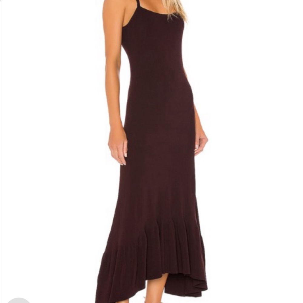 ALC Brown Knit Midi Dress